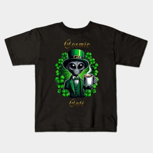 St-Patrick's Day cool Alien grey design Kids T-Shirt